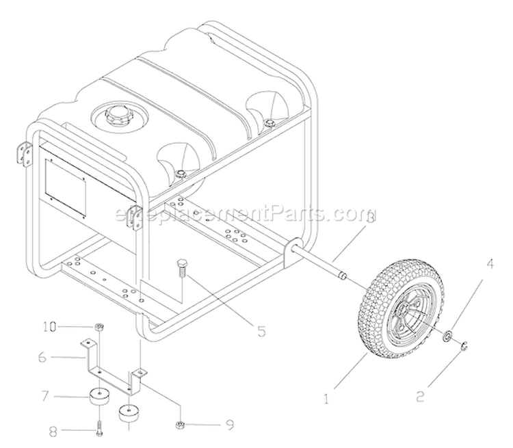 Page D Diagram and Parts List for 030386-0  Briggs and Stratton Generator